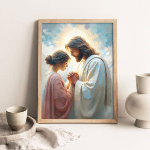 Christliche Tage, Christliche Kunst, Jesus betet m Poster