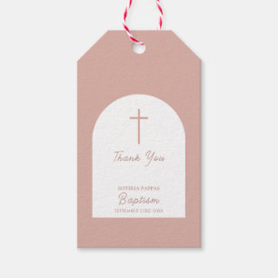 Christliche Taufe Christening Girl Pink Arch Geschenkanhänger