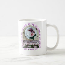 Christliche Teetasse mit heilender Schrift