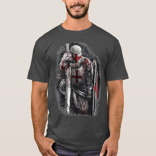 Christliche Templar Ritter Kostüm Rosary Warrior T-Shirt