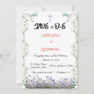 Christliche Terminkarte mit Kreuz Save The Date