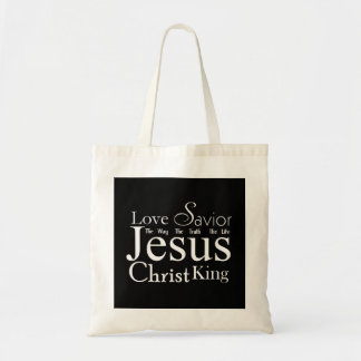 Christliche Titeln von Jesus Black Tote Bag Tragetasche