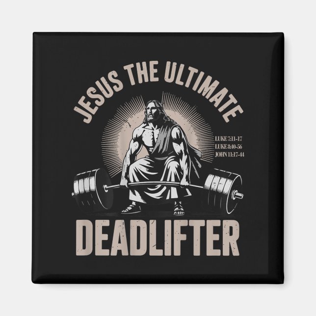 Christliche Trainingsgymnastik Jesus, der Deadlift Magnet (Vorne)