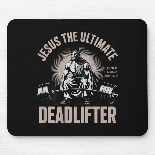 Christliche Trainingsgymnastik Jesus, der Deadlift Mousepad (Vorne)