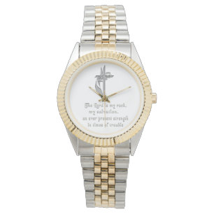 Christliche UhrenDer Herr ist mein Stein Armbanduhr
