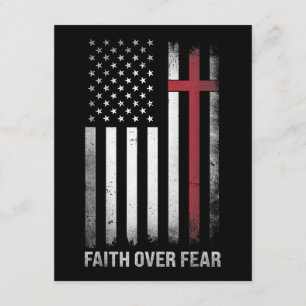 Christliche US-amerikanische Flagge Amerikas - Chr Begleitkarte
