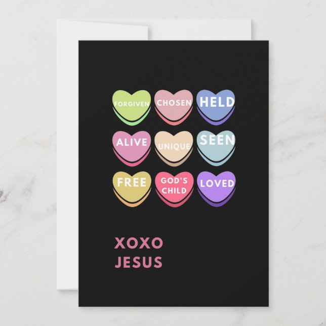 Christliche Valentinstag-Karte Einladung (Vorderseite)