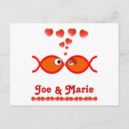Christliche Valentinsymbole - Orange v1 Feiertagspostkarte