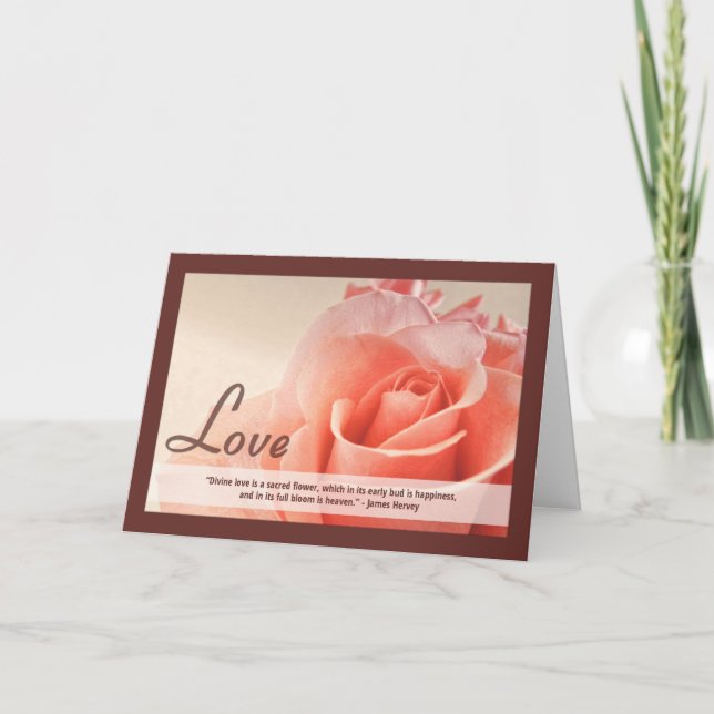 Christliche Valentintagskarte mit Zitat Feiertagskarte (Vorderseite)