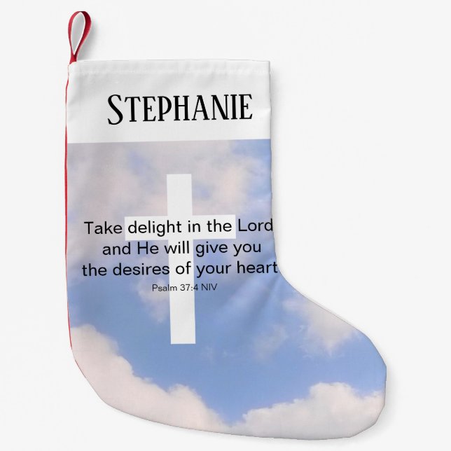 Christliche Verse der Blauen Himmel und des Weißen Kleiner Weihnachtsstrumpf (Vorderseite)