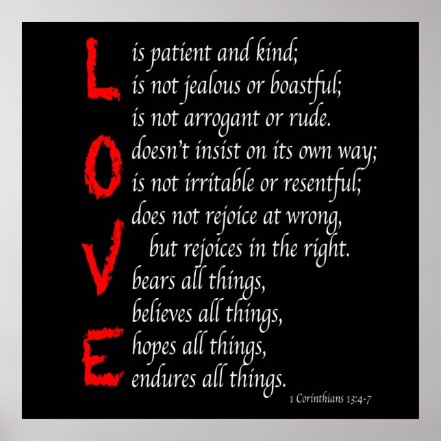 Christliche Verse der LIEBE - Das Blut Christi - s Poster (Vorne)