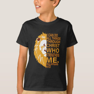Christliche Verse Löwe Ich kann alles tun T-Shirt