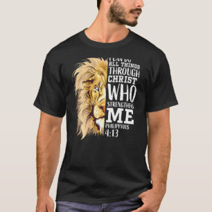Christliche Verse Männer Vater Löwe von Juda Back T-Shirt