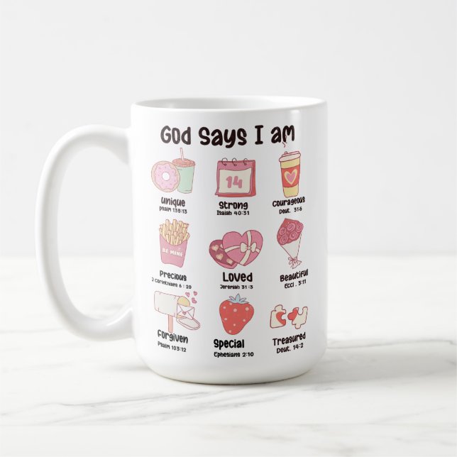 Christliche Verse Niedlich Valentine Kaffeetasse (Links)