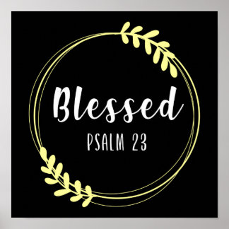 Christliche Verse Selig Psalm 23 Poster