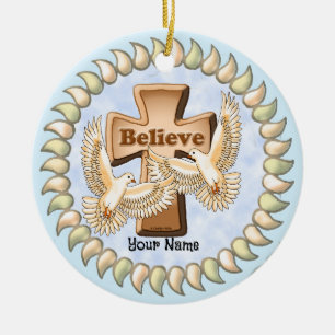 Christliche Verzierung durch Glory Cross Keramik Ornament