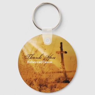 Christliche Vintage Landkreuz-Gastgeschenk Schlüsselanhänger