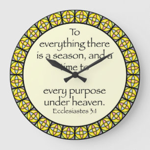 Christliche Wall Clock - Ecclesiastes 3:1 Große Wanduhr