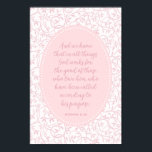 Christliche Wand Art Deco Rosa Girl Room Poster<br><div class="desc">Christliche Wandkunst,  mit rosa Blätter,  rosa Rahmen und weißen Punkten,  bearbeitbare Schrift. Editierbarer Text,  fügen Sie Ihre inspirierende Bibel Vers.</div>