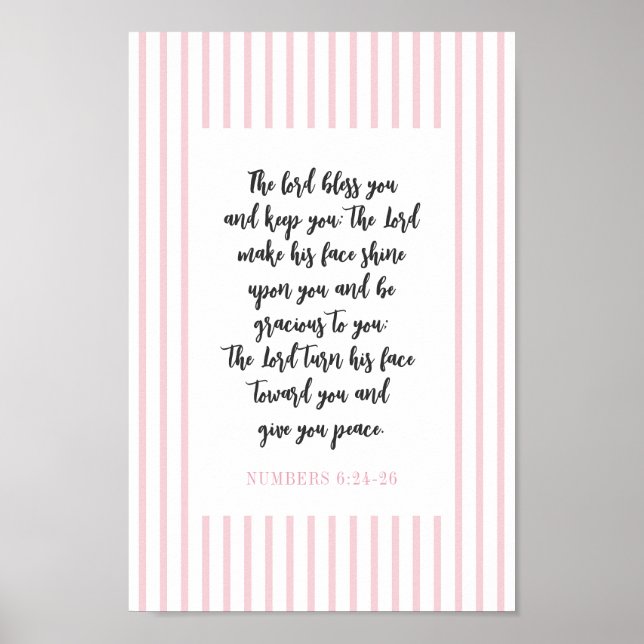 Christliche Wand Art Deco Rosa Girl Room Poster (Vorne)