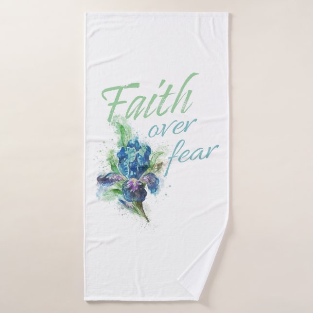 Christliche Wasserfarbe für Frauen: Glaube über An Badehandtuch (Badehandtuch)