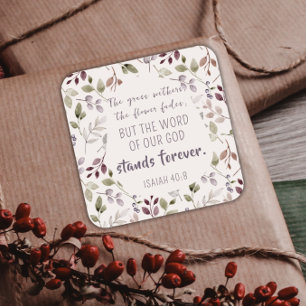 Christliche Wasserfarben-Fallleaf-Musterschrift Quadratischer Aufkleber