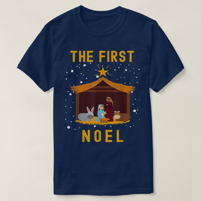 Christliche Weihnachten Das erste Weihnachten feie T-Shirt (Design vorne)