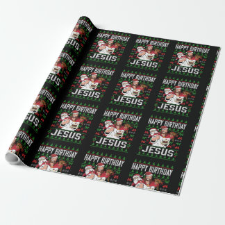 Christliche Weihnachten glücklich BIRTHDAY JESUS F Geschenkpapier