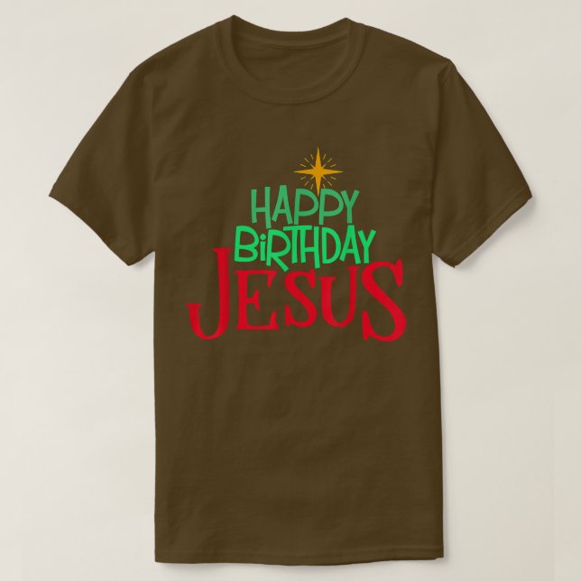 Christliche Weihnachten glücklich BIRTHDAY JESUS F T-Shirt (Design vorne)