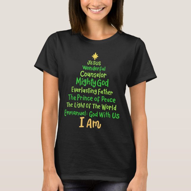 Christliche Weihnachten Jesus Bibel Namen Weihnach T-Shirt (Vorderseite)