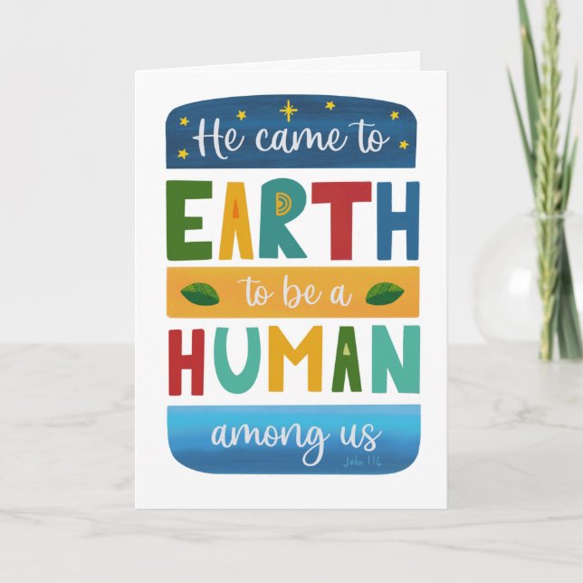 Christliche Weihnachten Johannes 1:14 (Vorderseite)