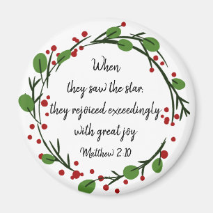 Christliche Weihnachts-Inspirationsschrift Magnet