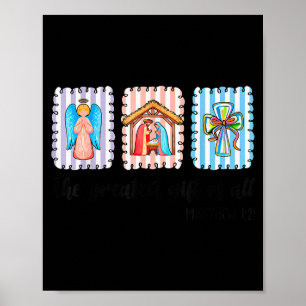 Christliche Weihnachts-Krippenszene Jesus Glaube Poster