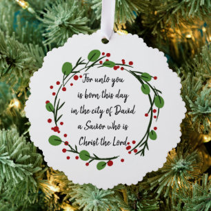 Christliche Weihnachts-Schriftaufkleber Schrift Ornament Karte