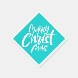 Christliche Weihnachtsbriefe Religious Aquamarin B Serviette