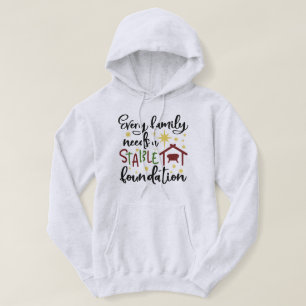 Christliche Weihnachtsfamilie Hoodie