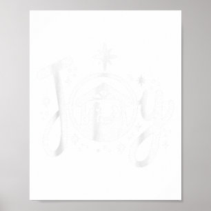 Christliche Weihnachtsfreude Jesus Krippe Der Glau Poster