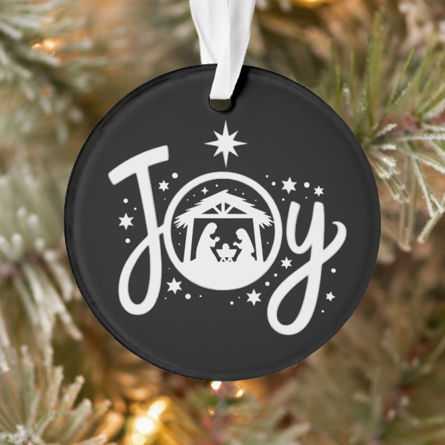 Christliche Weihnachtsfreude Jesus Weihnachtskripp Ornament (Baum)