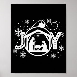 Christliche Weihnachtsfreude Jesus Weihnachtskripp Poster