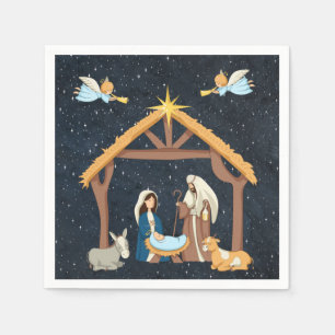 Christliche Weihnachtsgeschichte Serviette