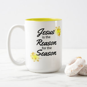 Christliche Weihnachtskaffee-Tasse, Christlicher U Zweifarbige Tasse