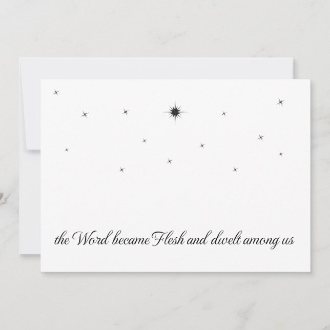 Christliche Weihnachtskarte 2023 Einfaches Design Ankündigung (Vorderseite)