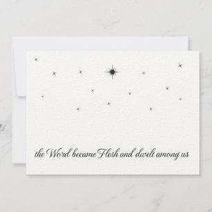 Christliche Weihnachtskarte 2023 Einfaches Design Ankündigung