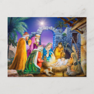 Christliche Weihnachtskarte Feiertagspostkarte