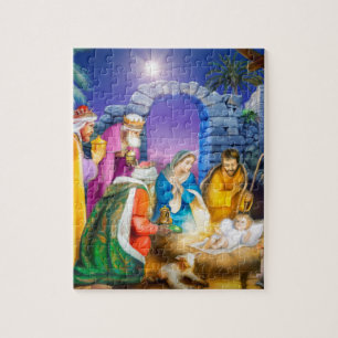 Christliche Weihnachtskarte Puzzle