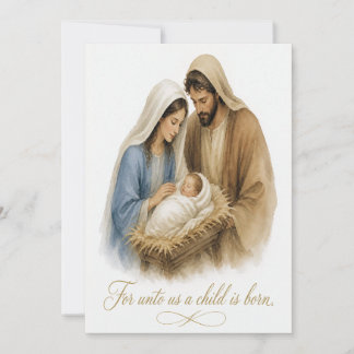 Christliche Weihnachtskarte zur Geburt Jesu Feiertagskarte