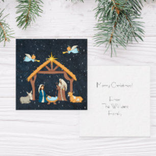 Christliche Weihnachtskarte zur Geburt Jesu Mitteilungskarte