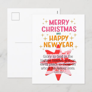 Christliche Weihnachtskarten-Nachrichten Lukas 2 Feiertagspostkarte