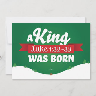Christliche Weihnachtskartenschrift Ein König war  Feiertagskarte
