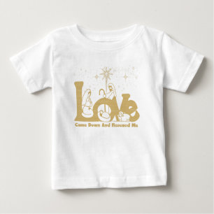 Christliche Weihnachtskrippe Baby T-shirt